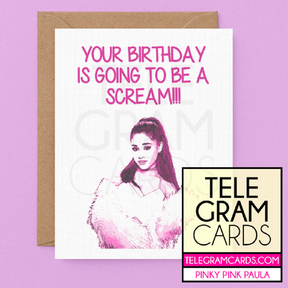 Scream Queen (Ariana Grande) [PPP-001P-HBD] Your Birthday Is Going To Be A Scream - SocialShambles.com