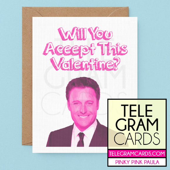 The Bachelor (Chris Harrison) [PPP-001P-VAL] Will You Accept This Valentine - SocialShambles.com