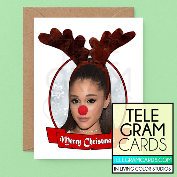 Ariana Grande [ILCS-001F-XMS] Merry Christmas (Rudolph) - SocialShambles.com