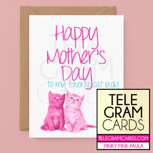 Art Cat [PPP-002P-MOM] Happy Mother's Day To My Favorite Cat Lady - SocialShambles.com