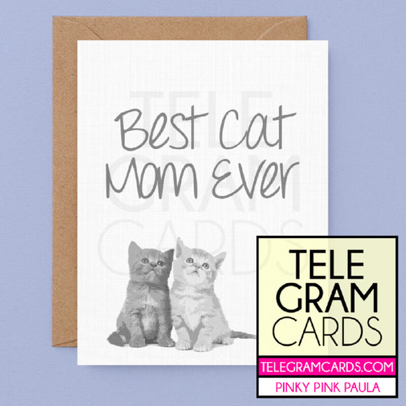 Art Cat [PPP-003B-MOM] Best Cat Mom Ever - SocialShambles.com