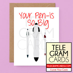 Art [ILYC-002C-ALL-R] Your Pen-is So Big [Red Text] - SocialShambles.com