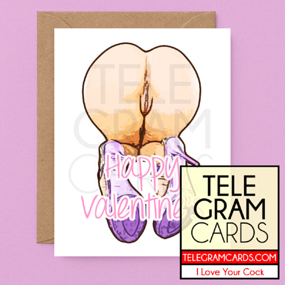 Art [ILYC-014C-ALL-P] Ass-Up Purple Heels - Happy Valentines - SocialShambles.com