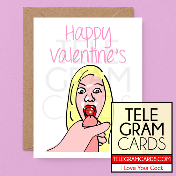 Art [ILYC-016C-ALL-P] Cartoon Blonde Facial - Happy Valentines - SocialShambles.com