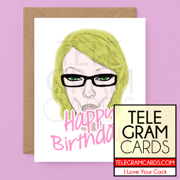 Art [ILYC-035C-ALL-P] Blonde Sexy Glasses - Happy Birthday - SocialShambles.com