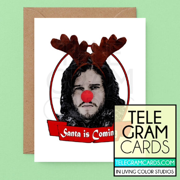 GOT (Jon Snow) [ILCS-001B-XMS] Santa is Coming (Rudolph) - SocialShambles.com