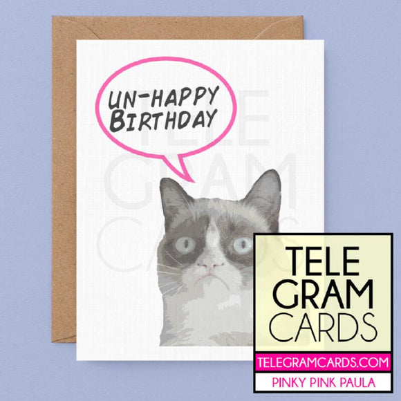 Grumpy Cat [PPP-001MA-HBD] Un-Happy Birthday - SocialShambles.com