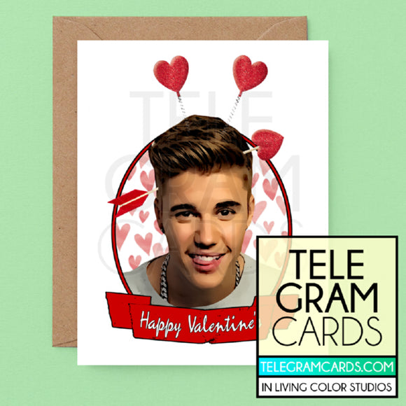 Justin Bieber [ILCS-001C-VAL] Happy Valentine's - SocialShambles.com