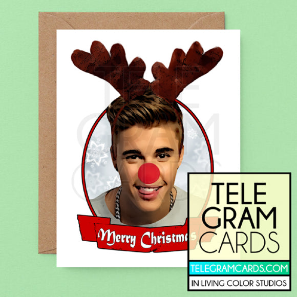 Justin Bieber [ILCS-001E-XMS] Merry Christmas (Rudolph) - SocialShambles.com