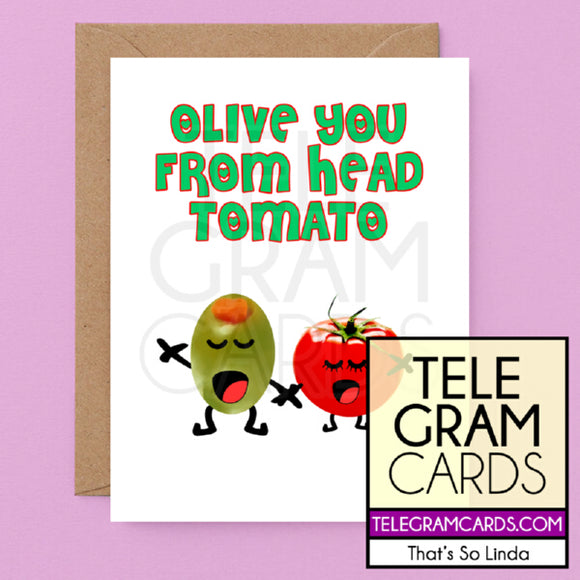 Olive-Tomato [TSL-001A-LOV] Olive You From Head Tomato - SocialShambles.com