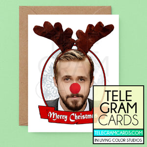 Ryan Gosling [ILCS-001D-XMS] Merry Christmas (Rudolph) - SocialShambles.com