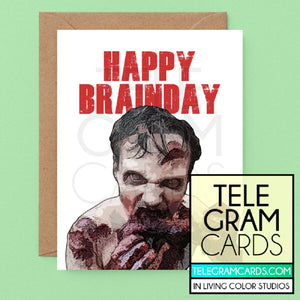 The Walking Dead (Zombie) [ILCS-002A-HBD] Happy Brainday - SocialShambles.com